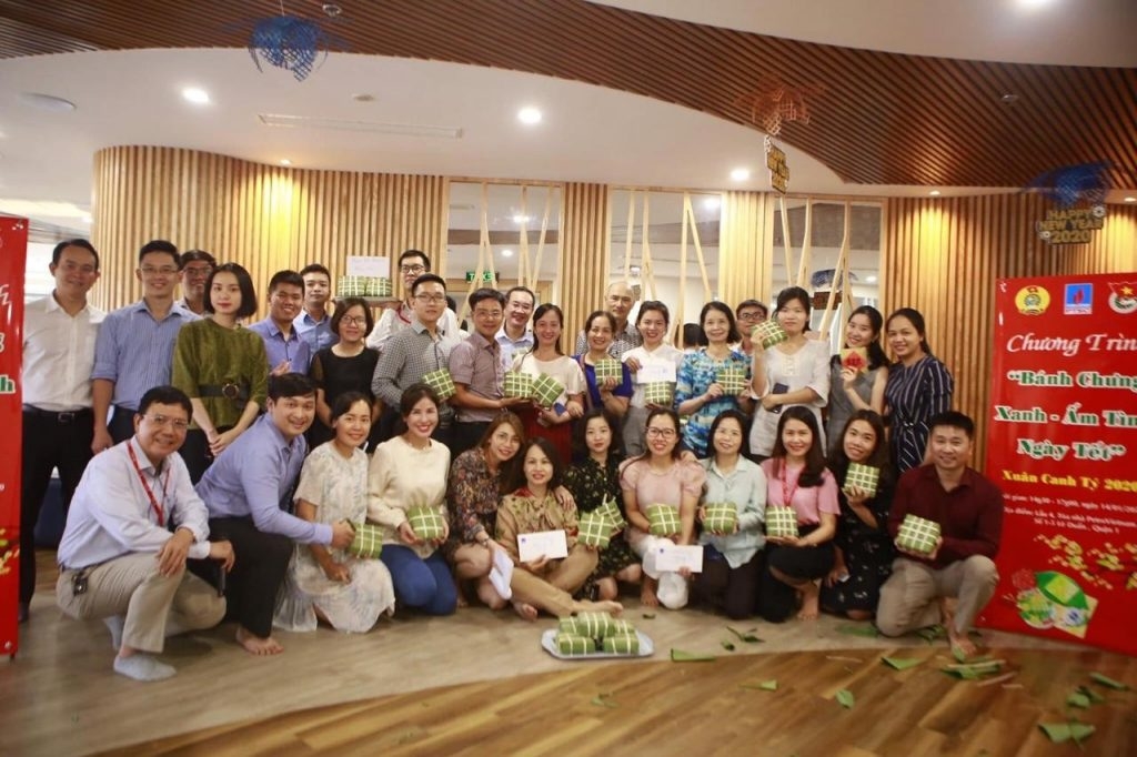banh chung xanh am tinh ngay tet tai co quan tong cong ty ptsc