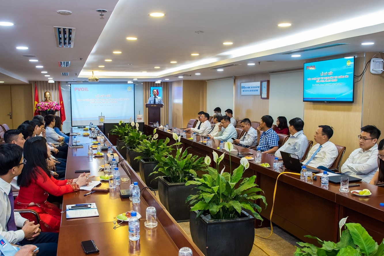 pvoil va adt group ky thoa thuan hop tac trong linh vuc quang cao