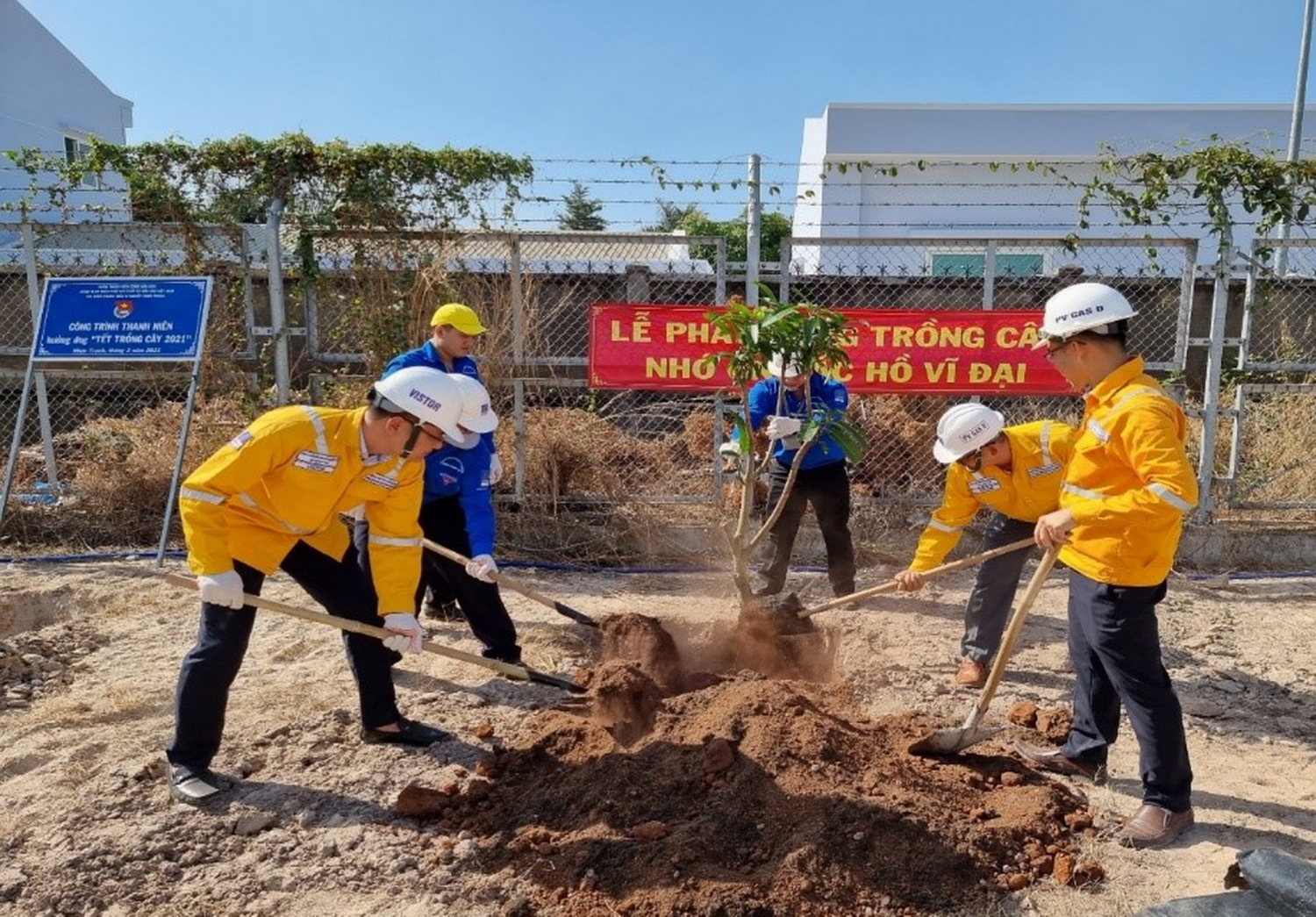 khuôn viên mở rộng của Trạm Phân phối Khí thấp áp Nhơn Trạch.