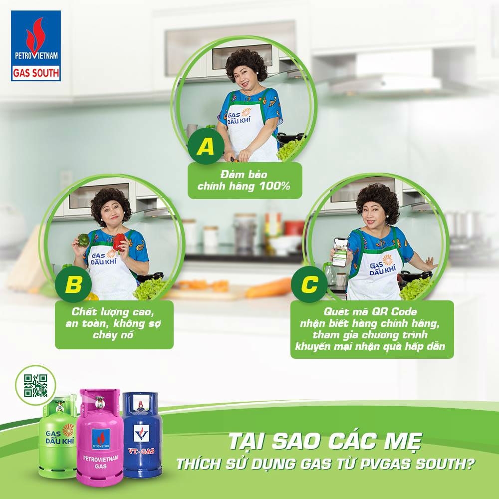 su dung gas an toan trung qua lon cung pvgas south