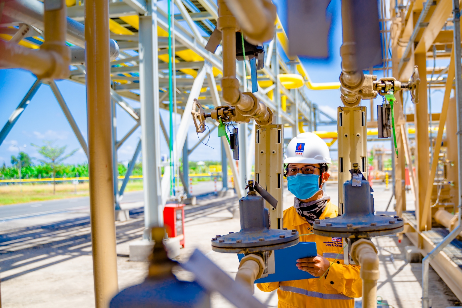 Người lao động PV GAS trên công trình khí