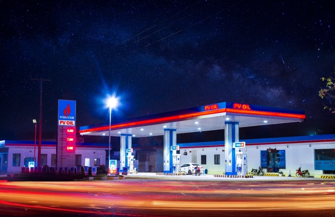 Cửa hàng xăng dầu của PVOIL Lào