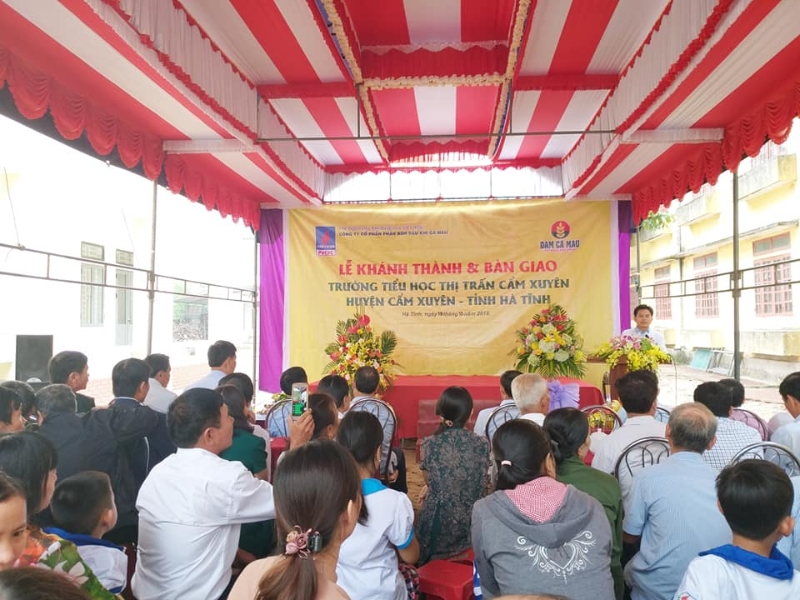 Đạm Cà Mau khánh thành Trường Tiểu học thị trấn Cẩm Xuyên - Hà Tĩnh