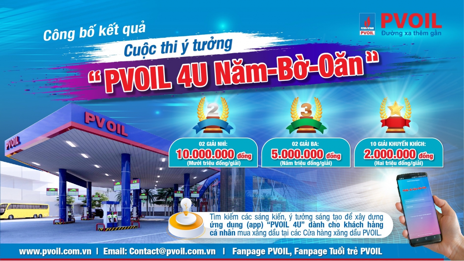 PVOIL trao giải cuộc thi ý tưởng xây dựng ứng dụng “PVOIL 4U”
