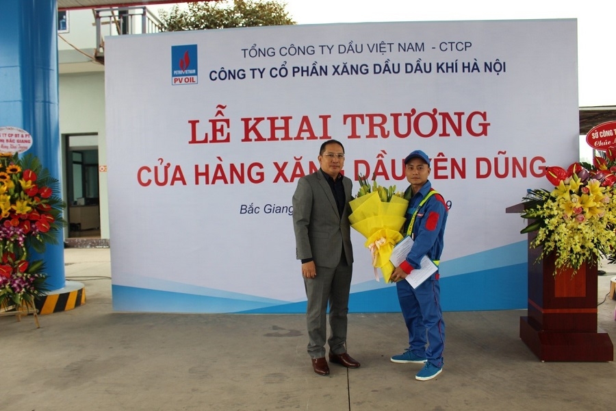 pvoil ha noi khai truong cua hang xang dau yen dung bac giang