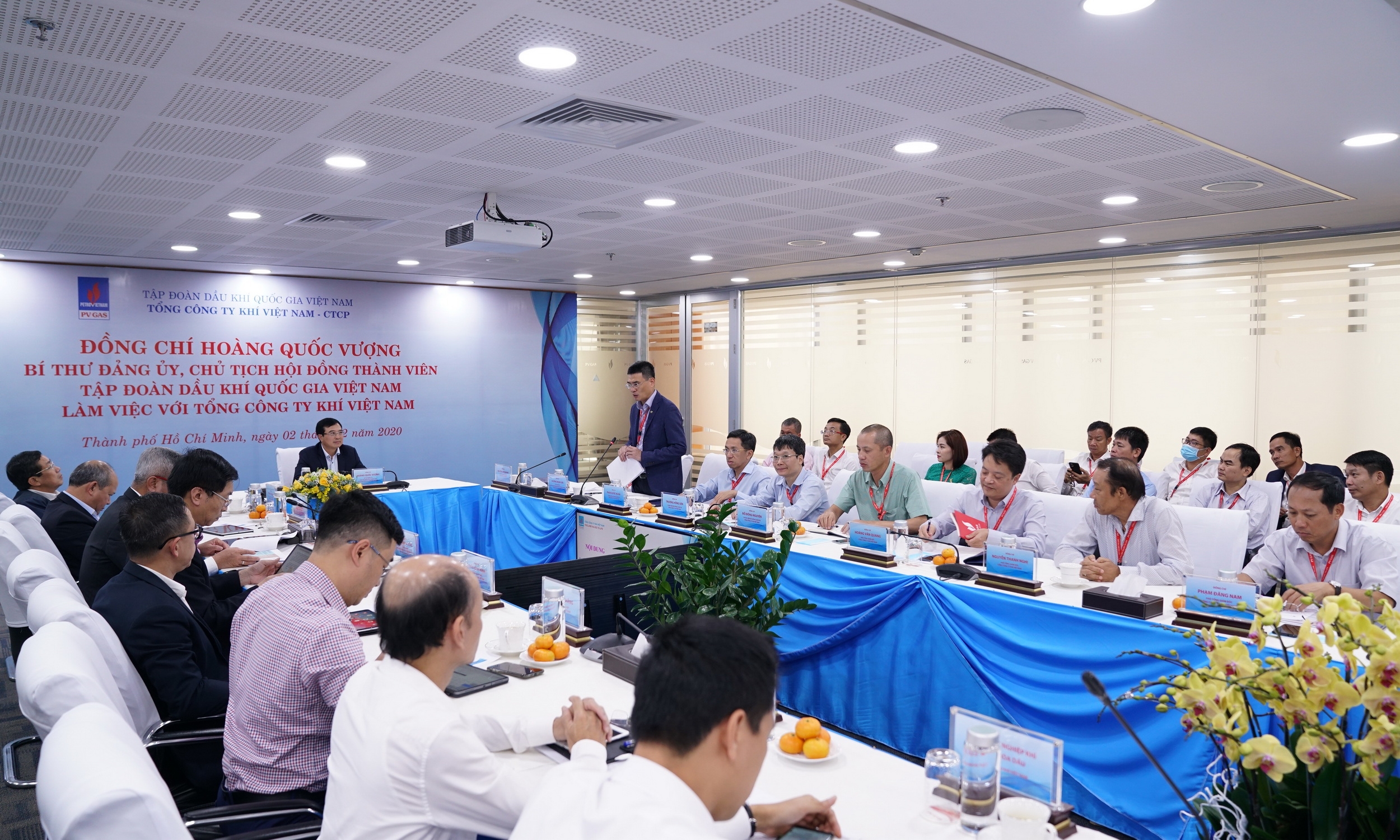 Đồng chí Dương Mạnh Sơn - Tổng giám đốc PV GAS phát biểu