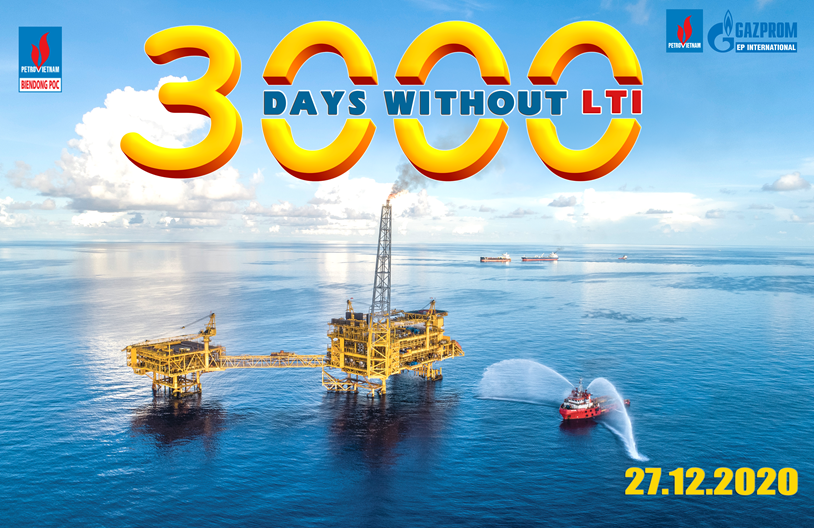 BIENDONG POC đạt thành tích 3.000 ngày vận hành an toàn, không có tai nạn sự cố gây mất giờ công lao động