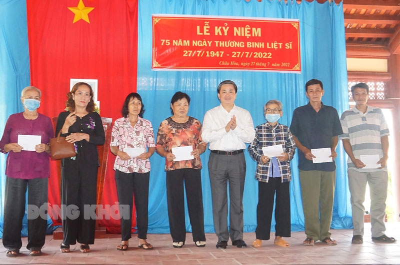 Bến Tre: Bí thư Tỉnh ủy Lê Đức Thọ dự lễ kỷ niệm 75 năm Ngày Thương binh - Liệt sĩ tại xã Châu Hòa