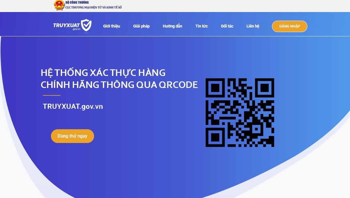 Sẵn sàng đưa vào vận hành hệ thống xác thực hàng chính hãng thông qua QRCode trong thương mại điện tử