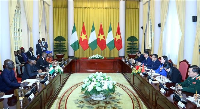 Phó Chủ tịch nước Võ Thị Ánh Xuân hội đàm với Phó Tổng thống Nigeria Yemi Osinbajo