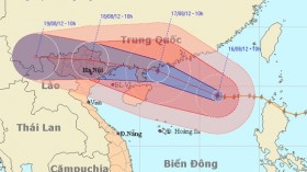 Bão số 5 sẽ đi vào khu vực vùng núi phía Bắc