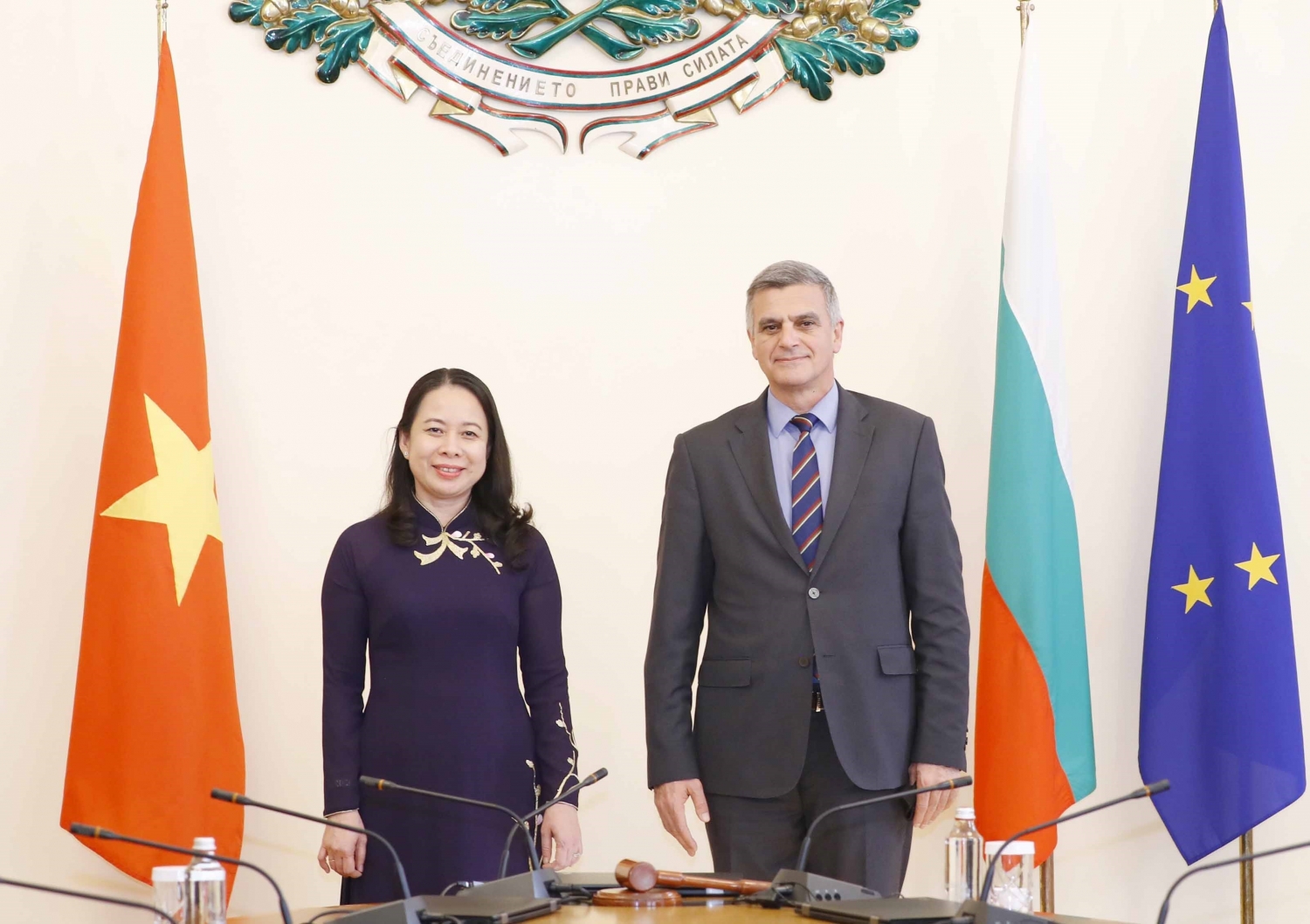 Phó Chủ tịch nước Võ Thị Ánh Xuân hội kiến Quyền Thủ tướng Bulgaria Stefan Yanev