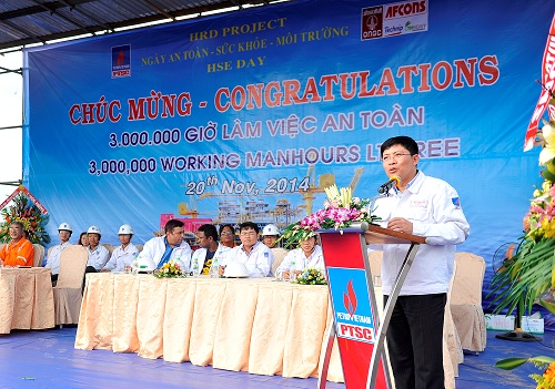 Dự án HRD đạt ba triệu giờ làm việc an toàn
