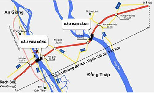 hon 4500 ty dong lam 26 km cao toc o mien tay