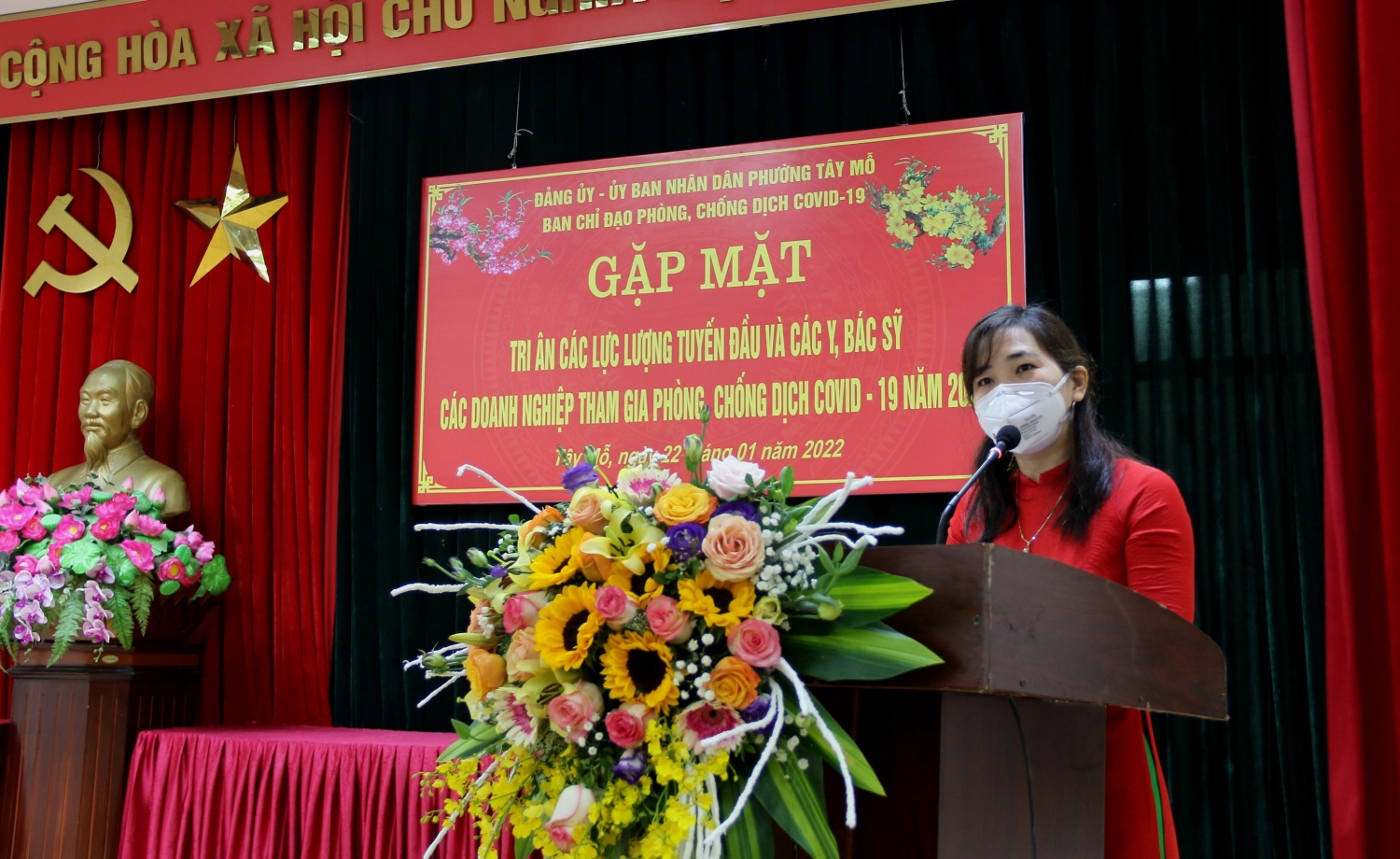 Phường Tây Mỗ gặp mặt tri ân các lực lượng tuyến đầu tham gia công tác phòng, chống dịch Covid-19