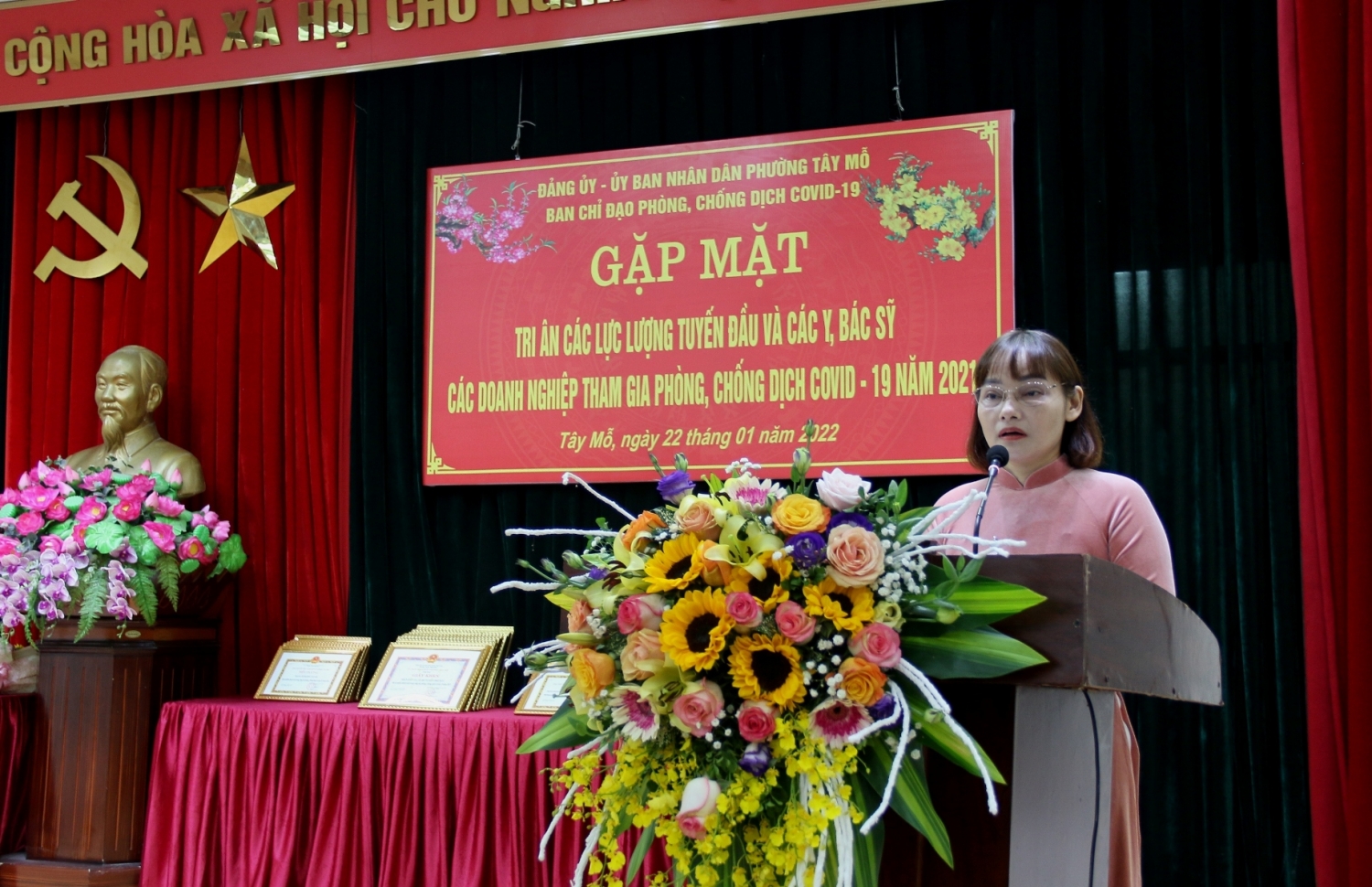 Phường Tây Mỗ gặp mặt tri ân các lực lượng tuyến đầu tham gia công tác phòng, chống dịch Covid-19