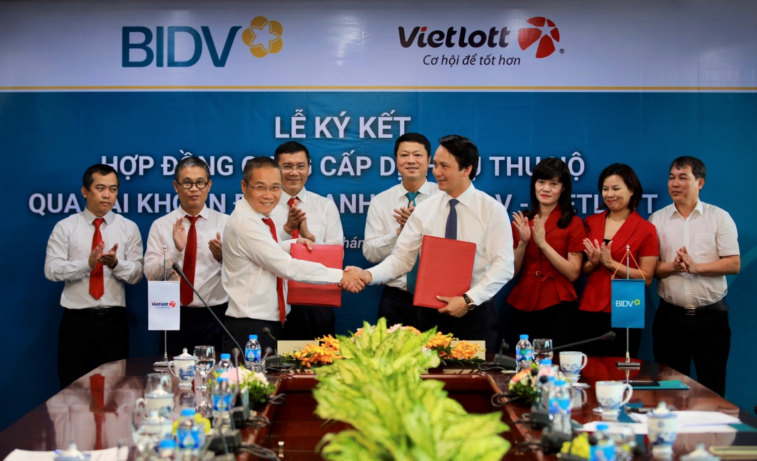 BIDV và Vietlott ký kết hợp đồng dịch vụ thu hộ  qua tài khoản định danh