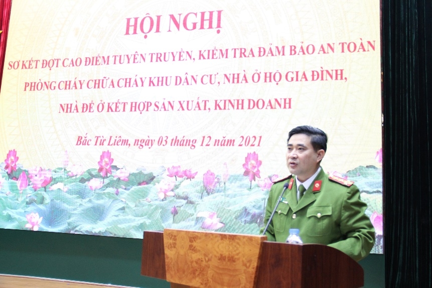 Bắc Từ Liêm (Hà Nội): Sơ kết đợt cao điểm PCCC đối với khu dân cư, hộ gia đình kết hợp sản xuất kinh doanh