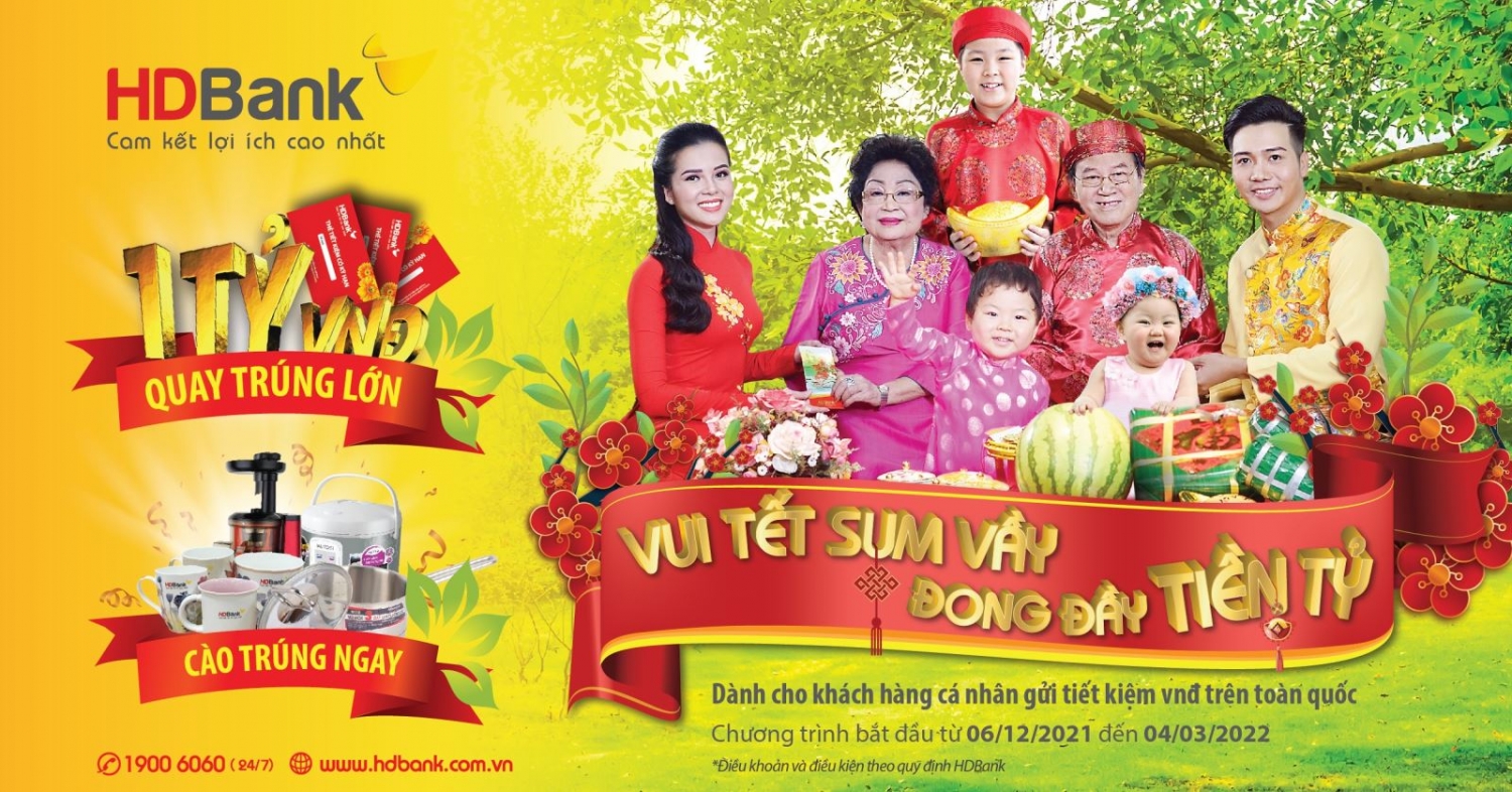 Tin nhanh ngân hàng ngày 7/12: HDBank triển khai 'Vui Tết sum vầy - Đong đầy tiền tỷ'