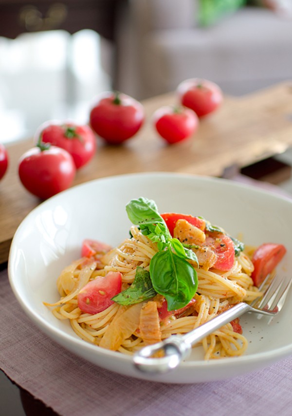 Cuối tuần vào bếp với món spaghetti kim chi