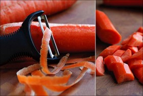 [Video] Mẹo gọt vỏ cà rốt cực nhanh