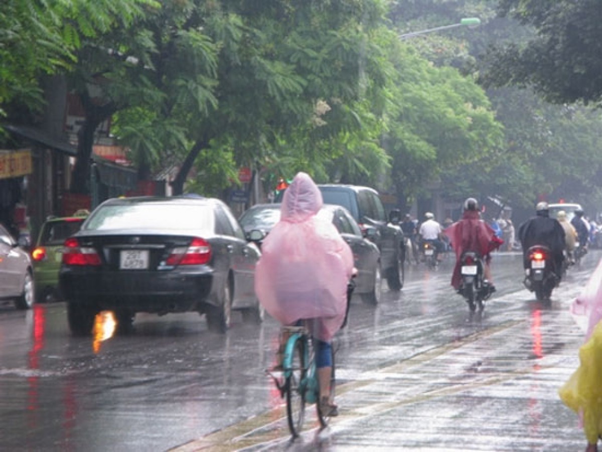 Bắc Bộ có mưa giông trên diện rộng