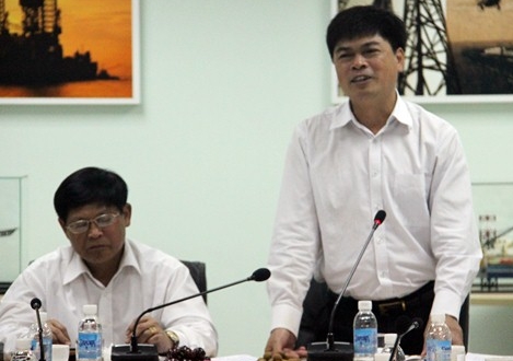 Lãnh đạo Ban Kinh tế T.Ư và Petrovietnam làm việc tại giàn Đại Hùng, PV Shipyard