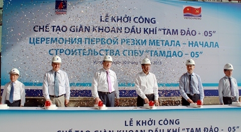 Khởi công chế tạo giàn khoan tự nâng Tam Đảo 05