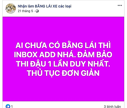 de nghi cong an dieu tra viec rao ban gplx bao thi dau tren internet