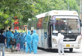 Phú Thọ đón hơn 200 công dân từ Bắc Giang về tỉnh cách ly