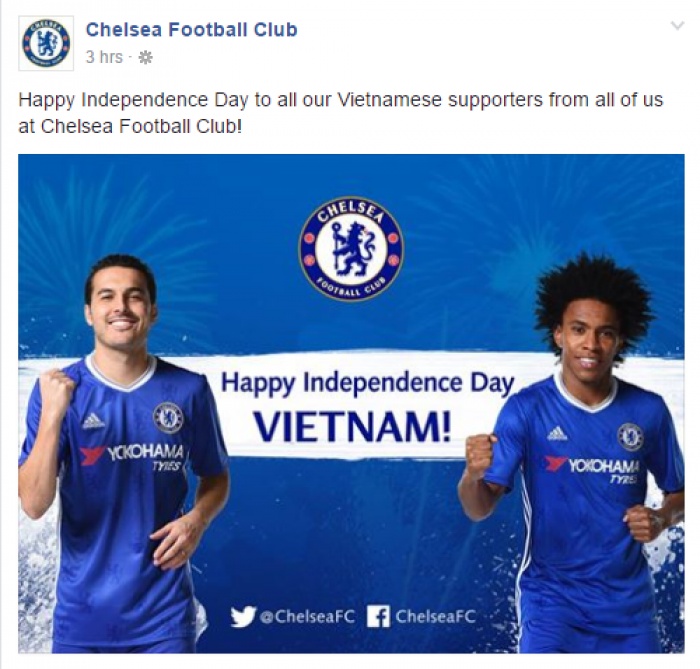 Dortmund, Chelsea nhớ ngày Quốc khánh Việt Nam dortmund chelsea chuc mung ngay quoc khanh viet nam
