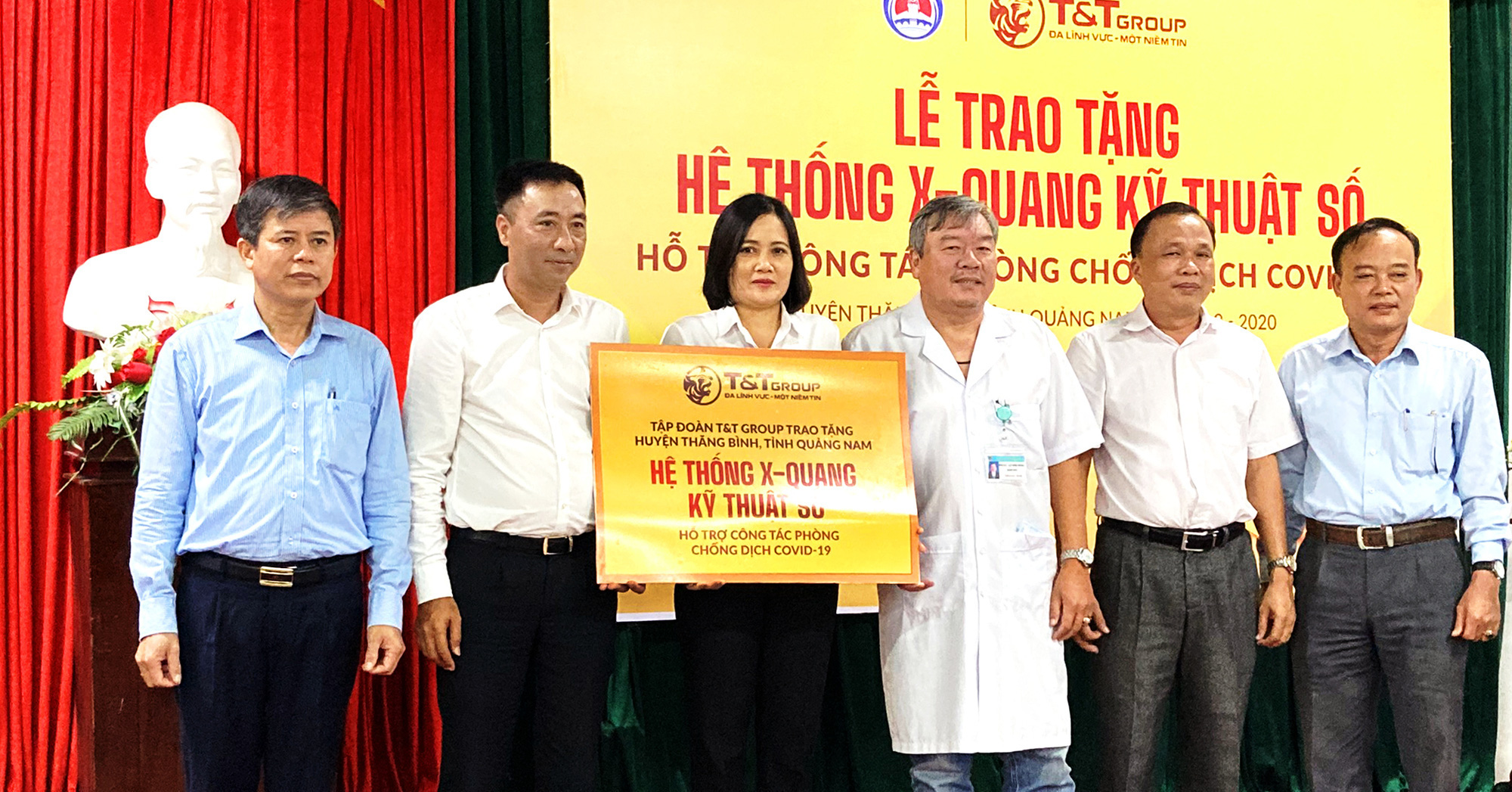 Tập đoàn T&amp;T Group trao tặng hệ thống X Quang kỹ thuật số hỗ trợ cho huyện Thăng Bình (tỉnh Quảng Nam) phòng chống dịch Covid-19