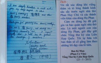 Sự thật việc Tổng Thư ký LHQ Ban Ki Moon quê gốc Hà Tây