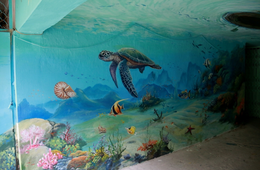 Khu tập thể đẹp ngỡ ngàng với tranh bích họa khu tap the dep ngo ngang voi tranh bich hoa