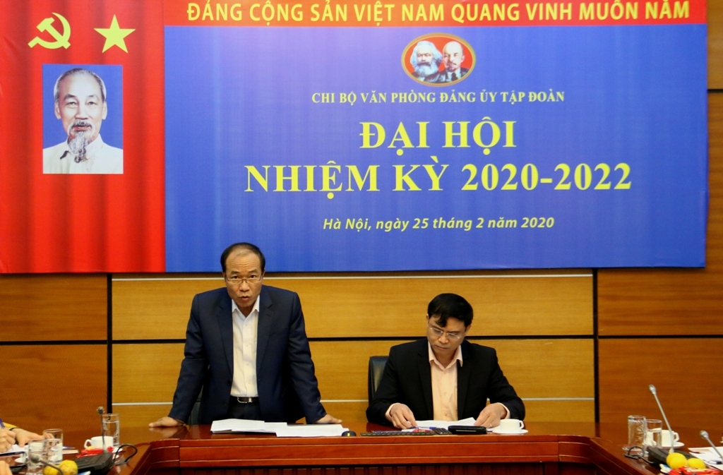 dai hoi chi bo van phong dang uy tap doan nhiem ky 2020 2022