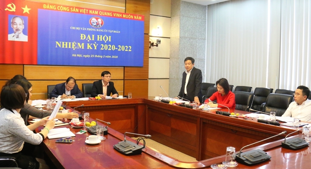 dai hoi chi bo van phong dang uy tap doan nhiem ky 2020 2022