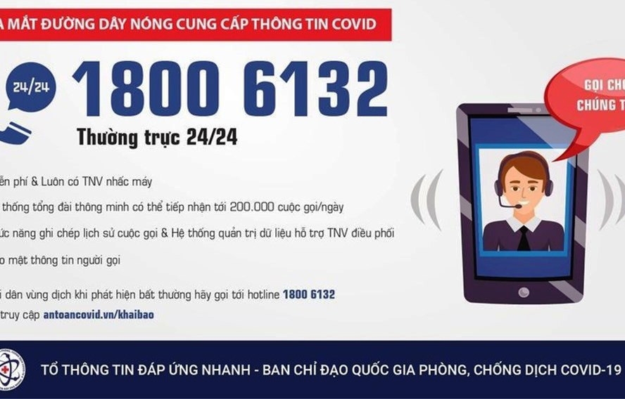 Công bố đường dây nóng cung cấp thông tin về dịch Covid-19