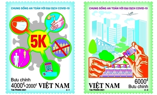 Phát hành tem “Chung sống an toàn với đại dịch Covid-19”