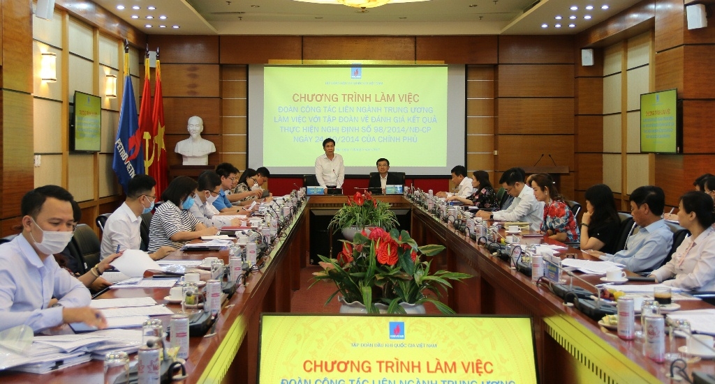 Đoàn công tác liên ngành Trung ương đánh giá việc triển khai thực hiện Nghị định 98 tại Petrovietnam