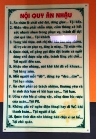 Hài hước bảng "nội quy ăn nhậu"
