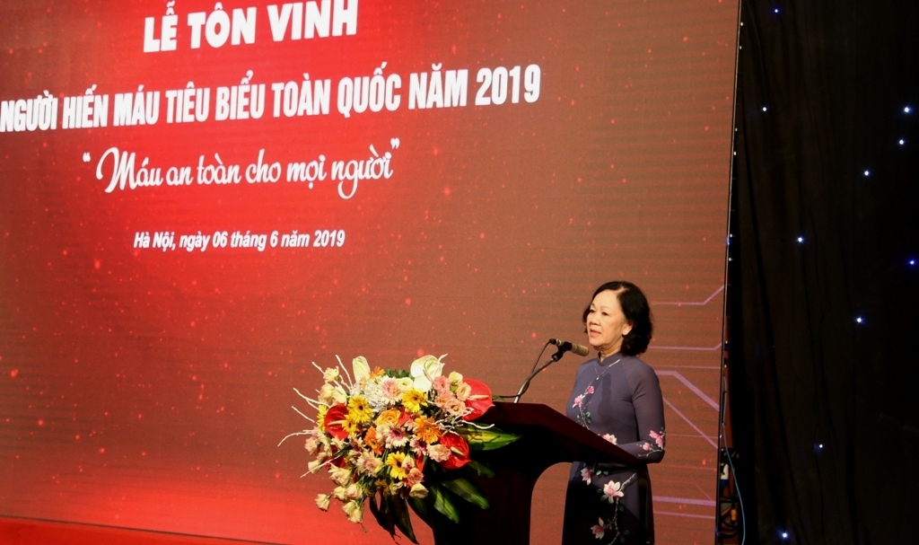ton vinh 100 nguoi hien mau tinh nguyen tieu bieu nam 2019