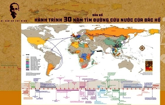 Ra mắt “Bản đồ hành trình 30 năm tìm đường cứu nước của Bác Hồ”
