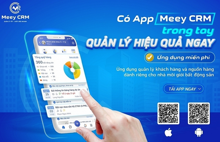 Ra mắt ứng dụng chuyên biệt cho nhà môi giới bất động sản Meey CRM Ra mắt ứng dụng chuyên biệt cho nhà môi giới bất động sản Meey CRM