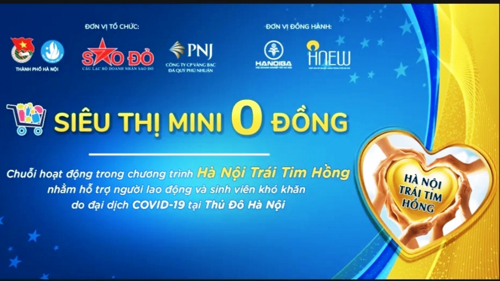 Hà Nội: “Siêu thị mini 0 đồng” tiếp sức người lao động khó khăn do Covid-19