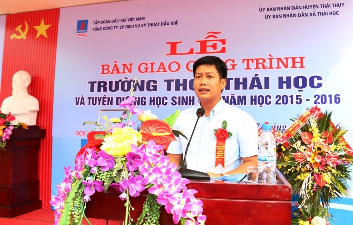 ptsc khanh thanh va ban giao cong trinh truong hoc tai thai binh