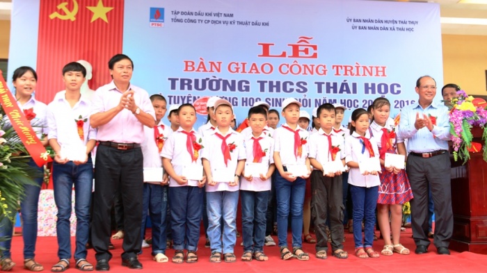 ptsc khanh thanh va ban giao cong trinh truong hoc tai thai binh