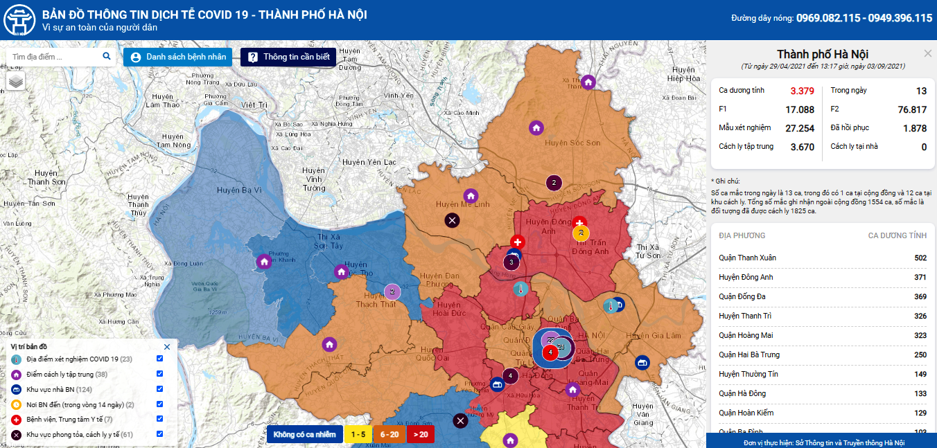 Cách để người dân Hà Nội xác định đâu là "vùng đỏ", "vùng xanh"
