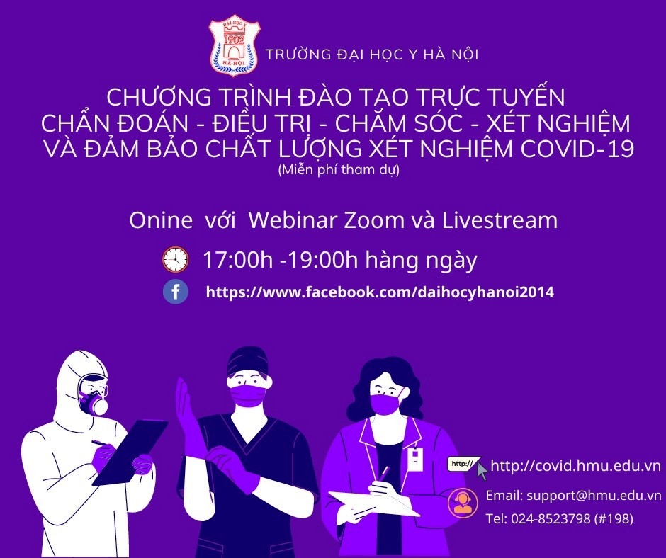 Đại học Y Hà Nội đào tạo khẩn cấp về chẩn đoán, điều trị, chăm sóc người bệnh Covid-19