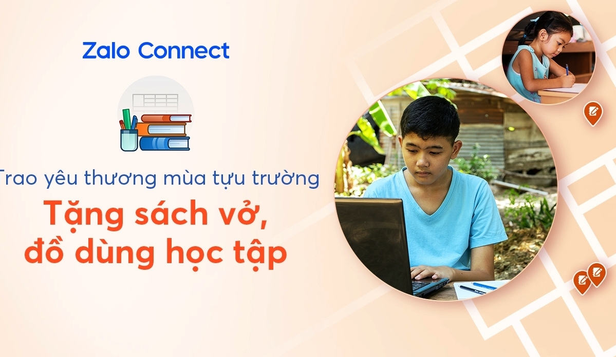 Cách dùng Zalo Connect hỗ trợ đồ dùng học tập cho học sinh khó khăn