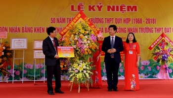 Lãnh đạo PVN thăm và tặng quà trường THPT Quỳ Hợp, Nghệ An